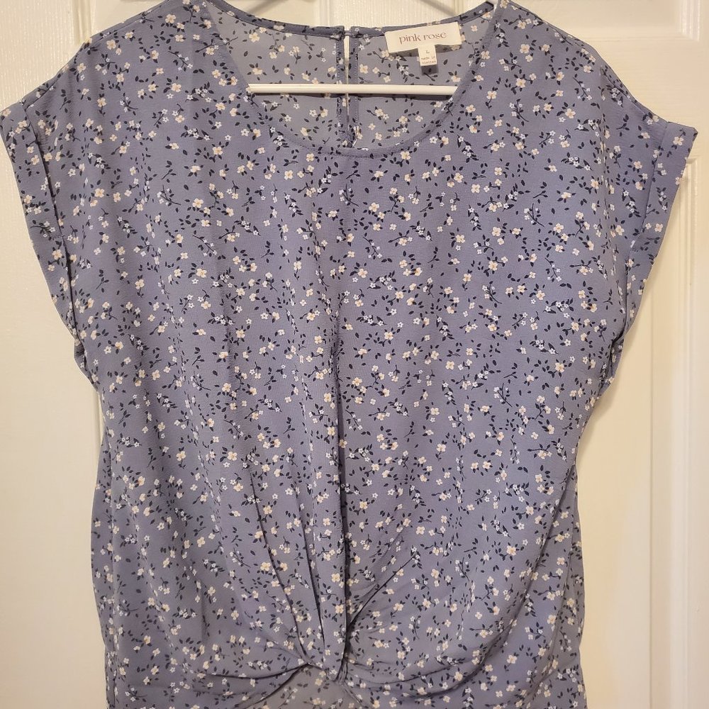 Pink Rose Floral Top